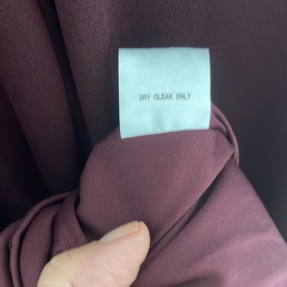 NEW Birdy Grey Shamin V Neck Crepe Bridesmaid Maxi Dress Cabernet Size Large - Picture 12 of 12